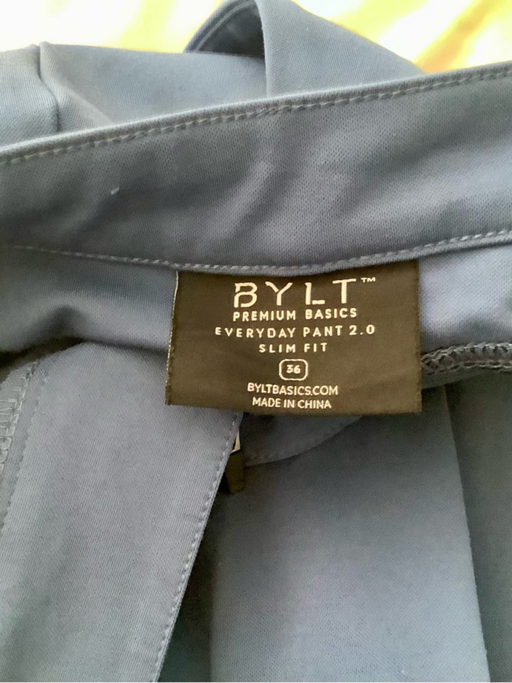 SOLD - BYLT Everyday Pant 2.0 in Slate Blue Sz 36x30 - Picture 6 of 7